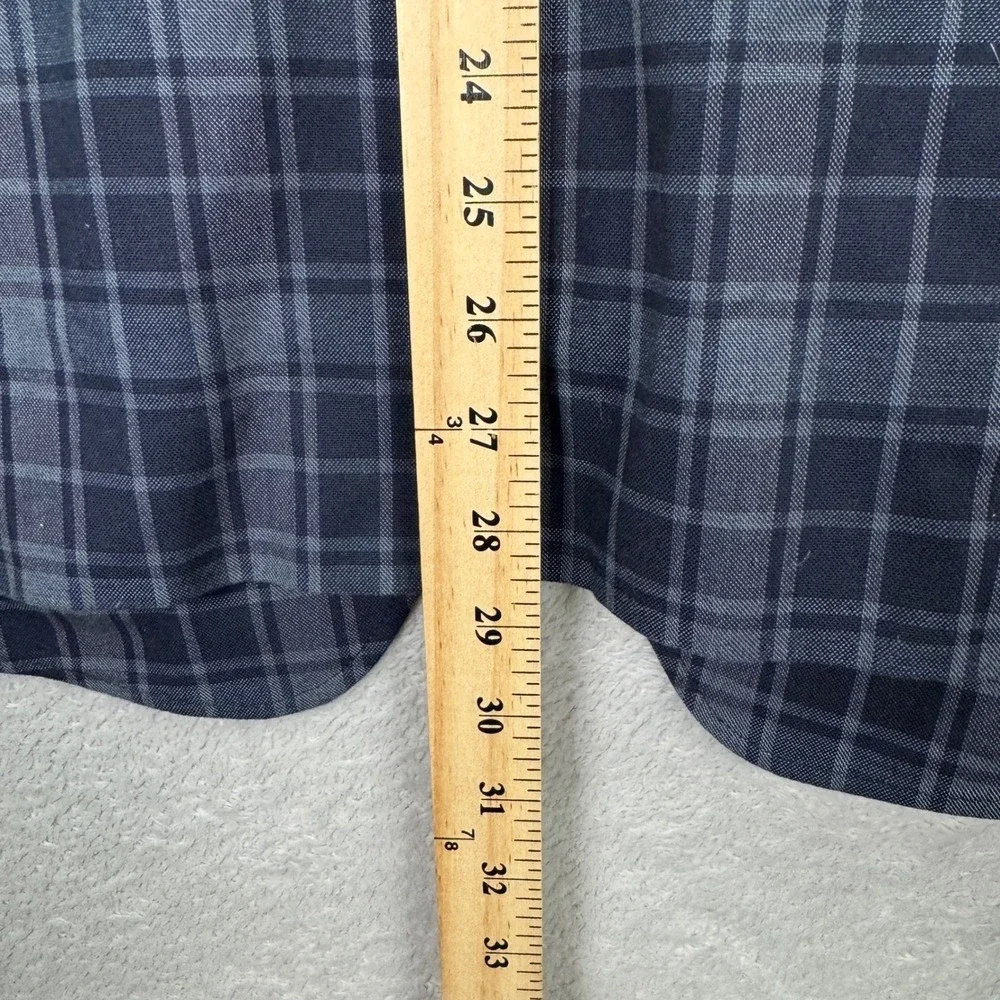 NEW Banana Republic Mens 44R Slim Tailored Fit Blazer Plaid Blue Gray Cotton